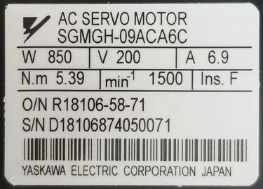 SGMGH-09ACA6C | Yaskawa AC Motors